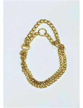Golden chain link collar